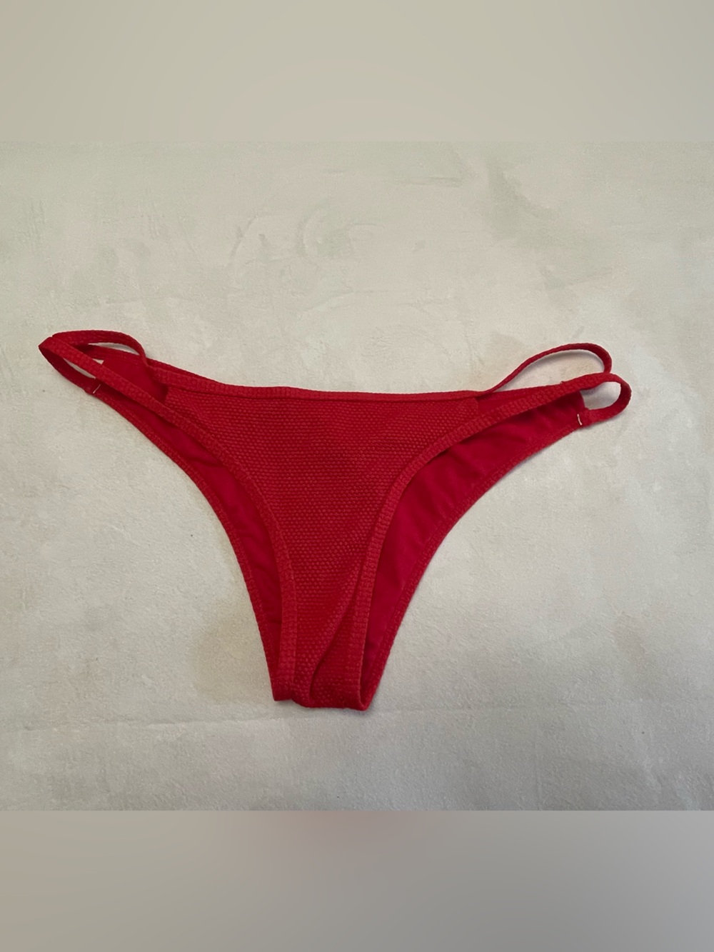 NWT - Red Cheeky Bikini Bottoms with Hip Cutouts